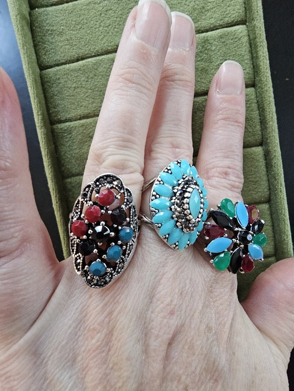 Set Of 3 Fashion Rings